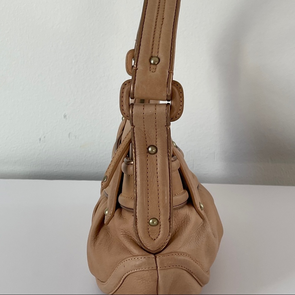 Cole Haan Kaylie Bag Tan Leather Hobo Shoulder Style Neutral Bag - Picture 8 of 10